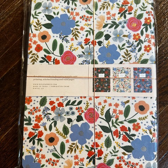 NWT Rifle Paper Co. Wild Rose Collection, Notebook Set of 3 Notebooks - Picture 7 of 7